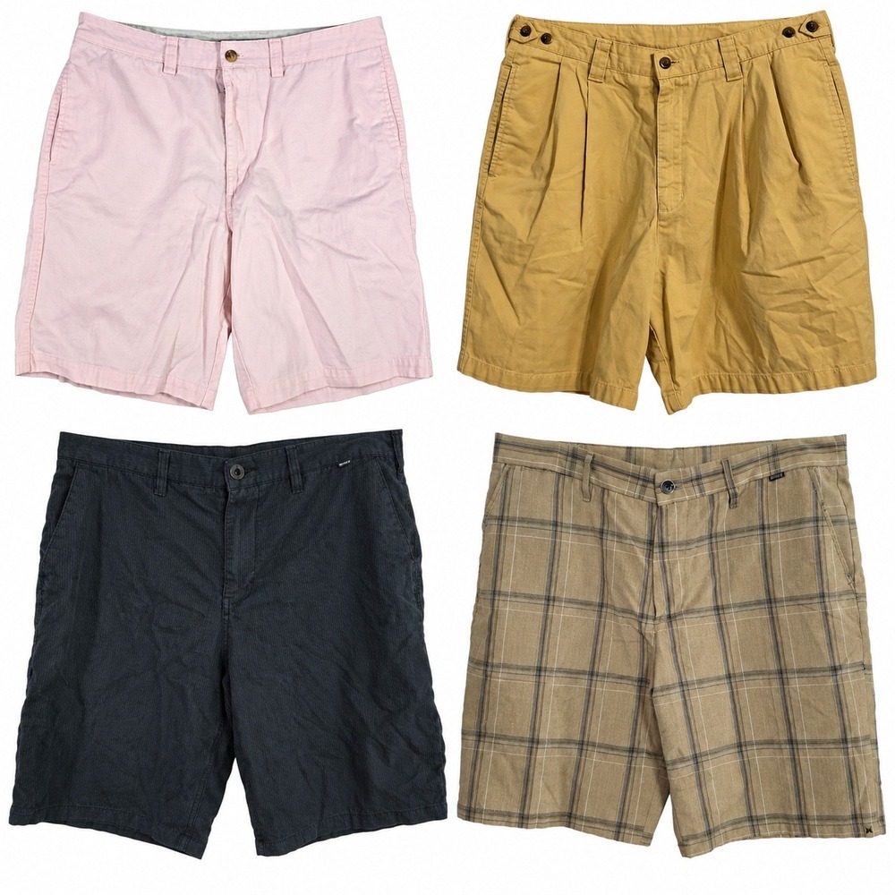 Mixed Brands Lot of 4 Men's Waist 36 Casual Shorts Dockers Hurley Chino Cotton